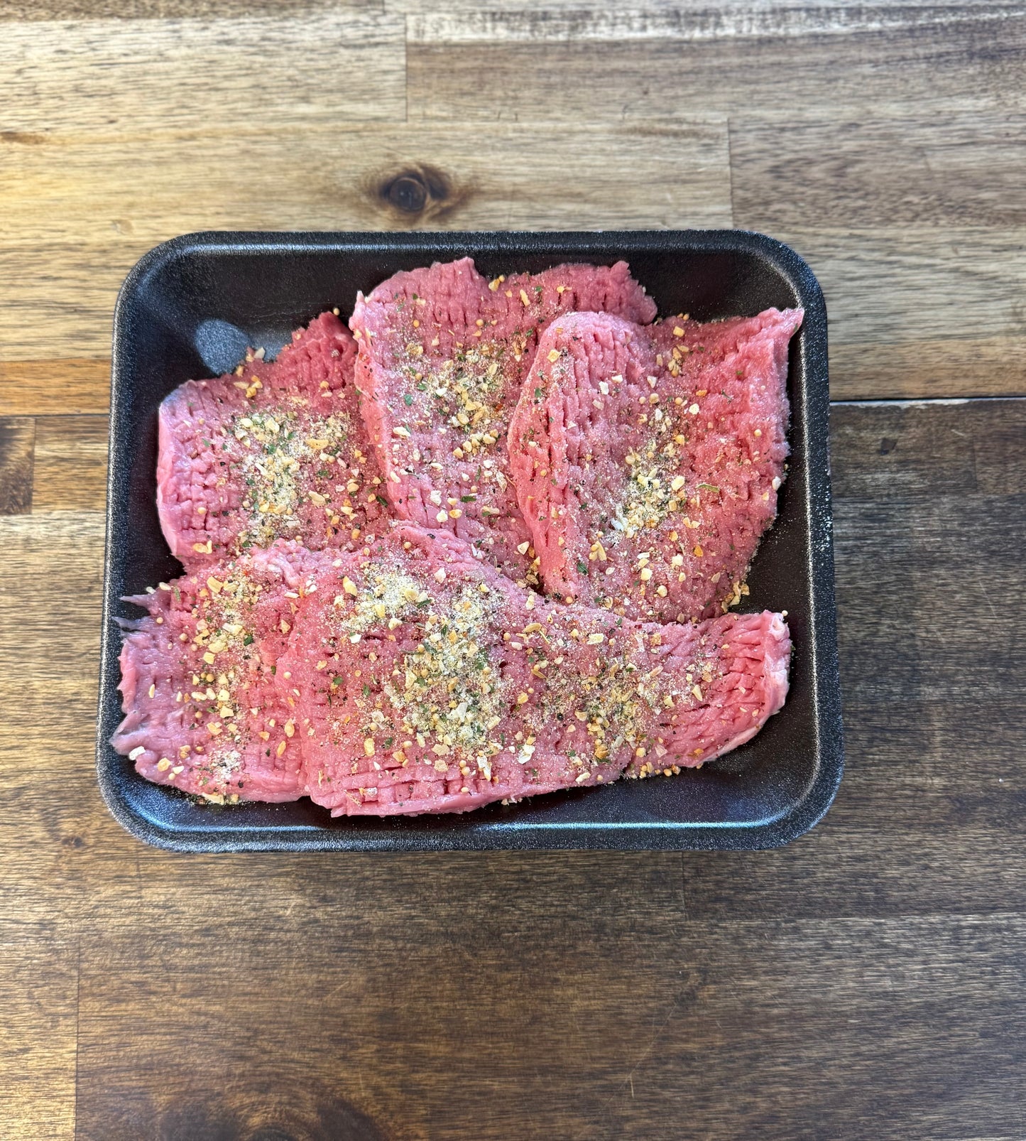 Beef Eye Round Garlic Steak