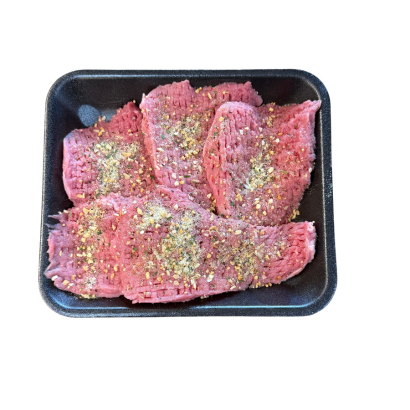 Eye Round Steaks with garlic seasoing
