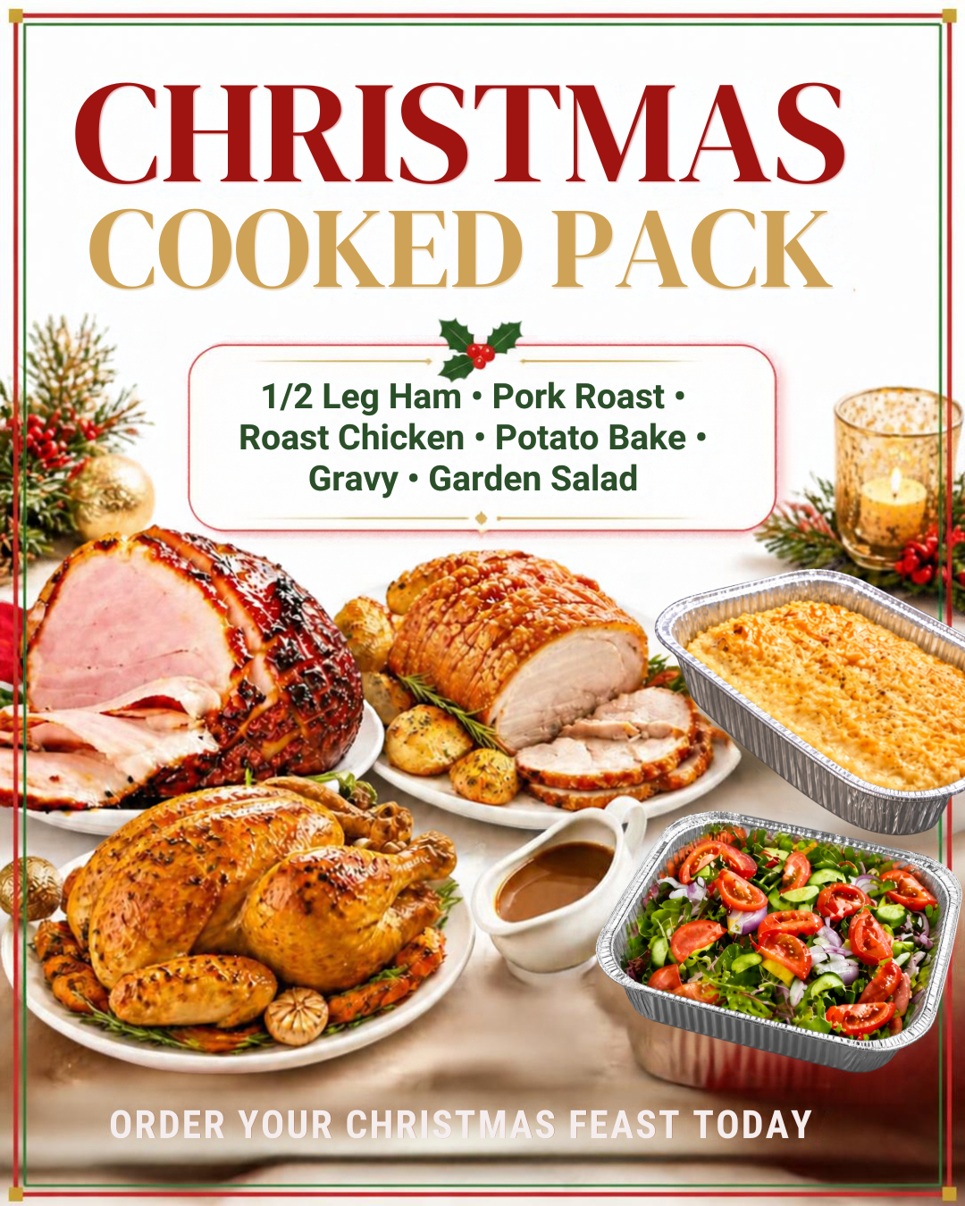 CHRISTMAS PRE-ORDER Cooked Pack