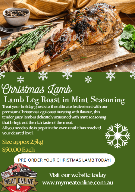 CHRISTMAS PREORDER: Lamb Leg Roast in Mint Seasoning