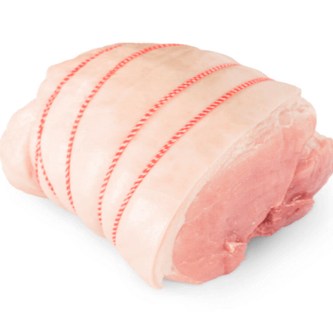 Raw pork roast with tied butcher string, ideal for The Long Weekend Pack - Perfect for Families & BBQ Lovers.