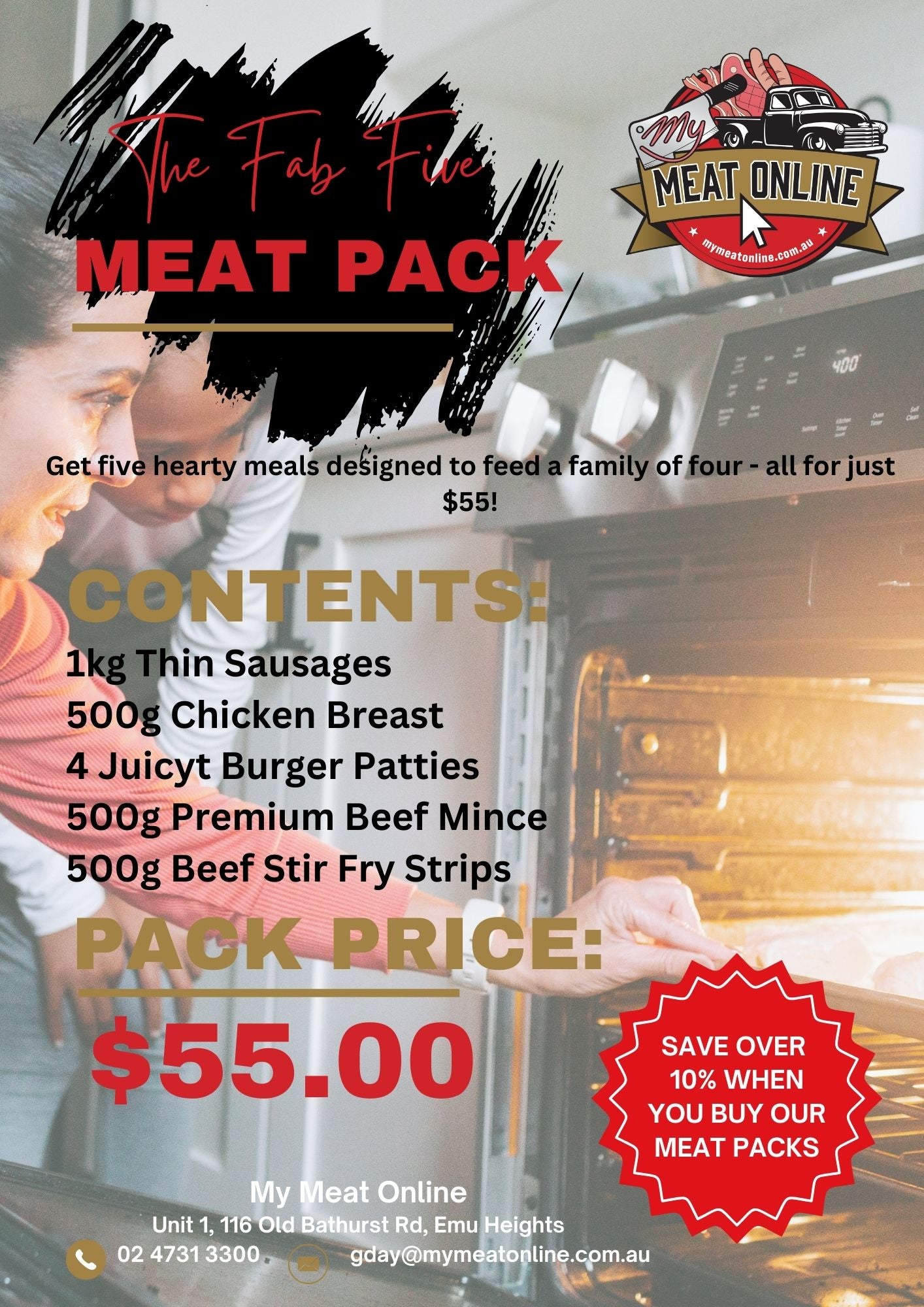 The Fab Five - Meat Pack ($11 per meal)