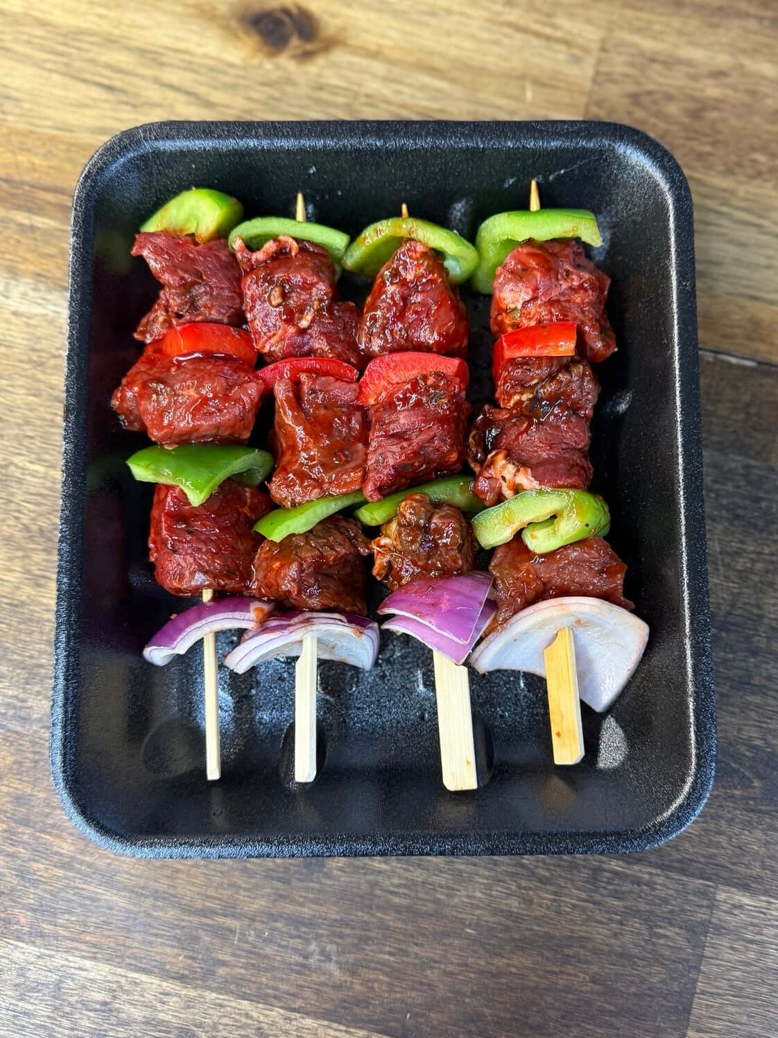 Juice Beef and Veggie Kebabs