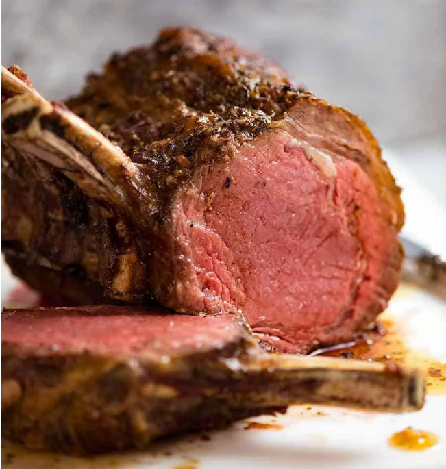 3 Rib Grass Fed Rib Eye cooked