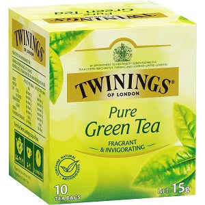 Twinings Green Tea Bags 15g (10pk), $2.00ea