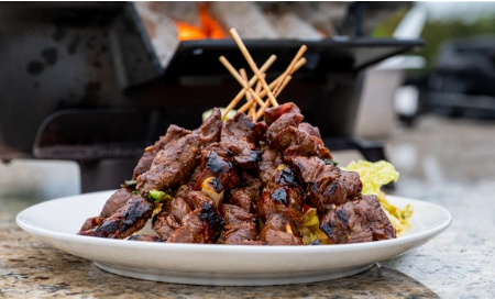 RECIPE -  JAPANESE-STYLE BBQ SIRLOIN SKEWERS