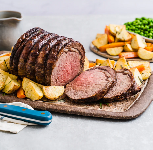 Scotch Fillet Roast with Roast Vegetables & Homemade Gravy