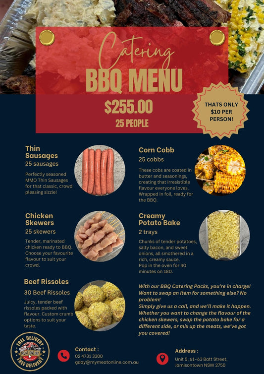 BBQ Catering Menu - 25 people