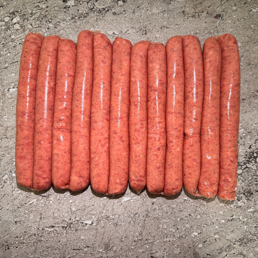 Thin Beef, Bacon & Maple Sausages - 1kg