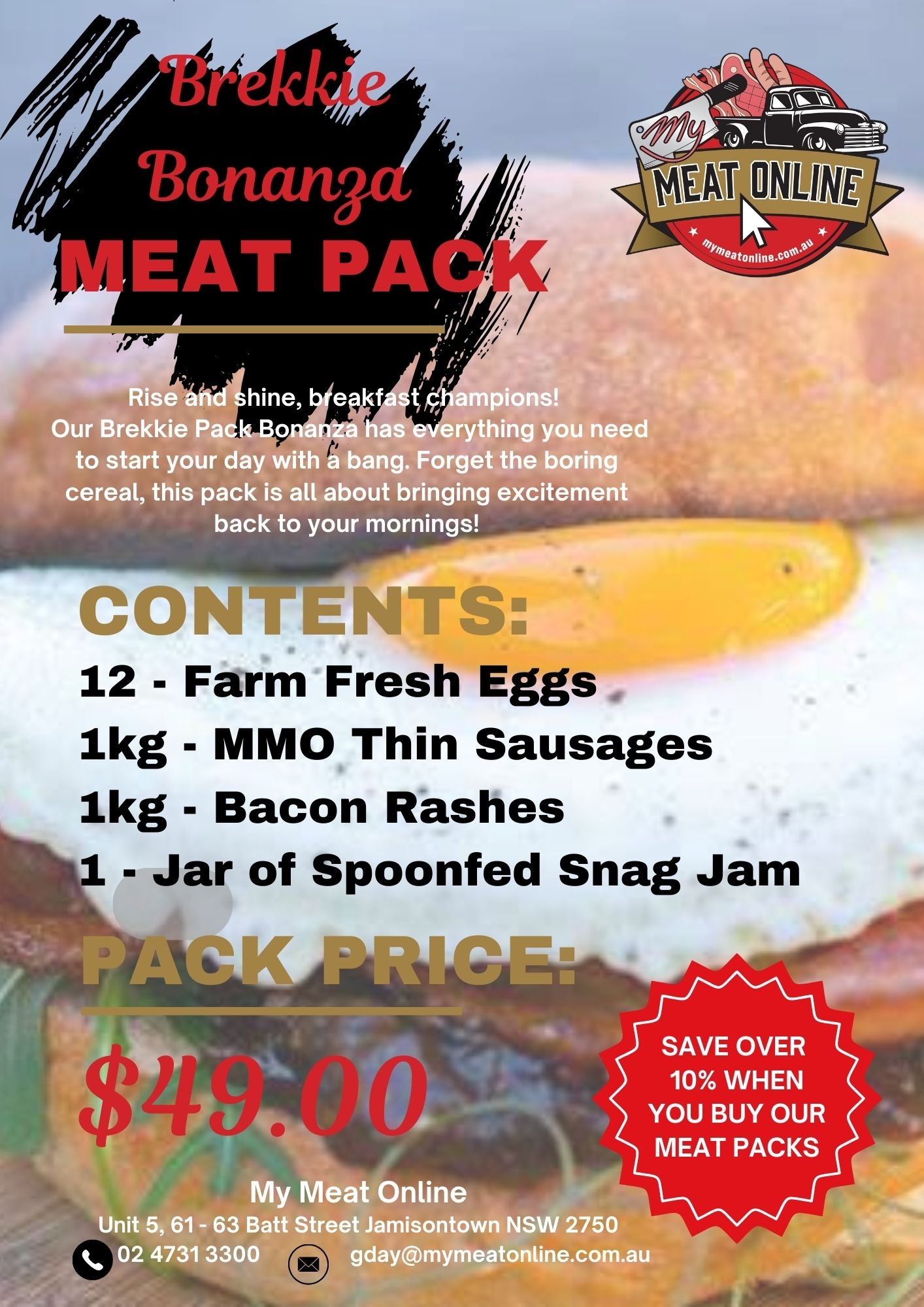 Brekkie Bonanza - Meat Pack (valued at over $55.00)