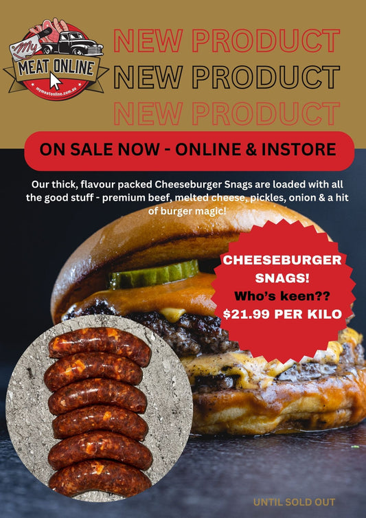 NEW PRODUCT: Thick Cheeseburger Sausages - 1kg