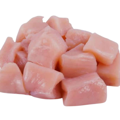 Chicken Breast Diced - 1kg pieces of tender, juicy chicken for versatile and delicious meals.