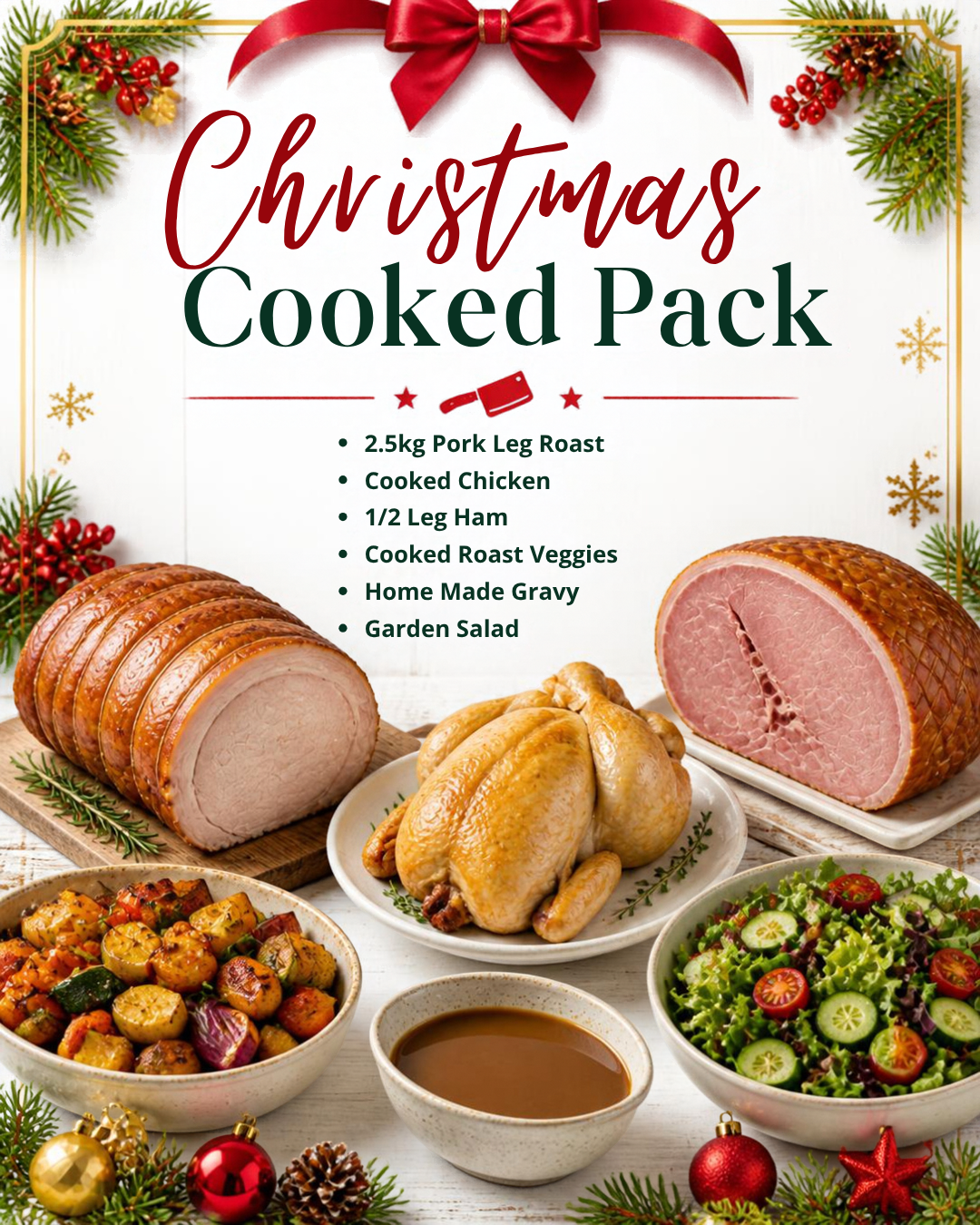 CHRISTMAS PRE-ORDER Cooked Pack