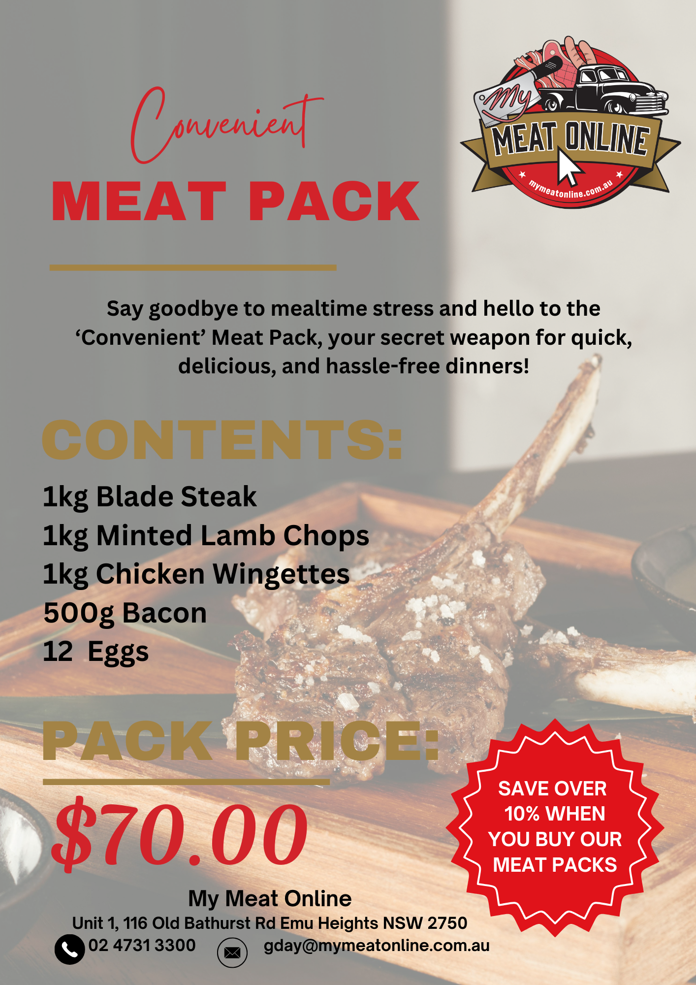 Convenient - Meat Pack (valued at over $75.00)