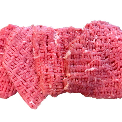 Beef Eye Round Steak - 1kg, thinly sliced raw beef, ideal for flavorful meals and versatile cooking.