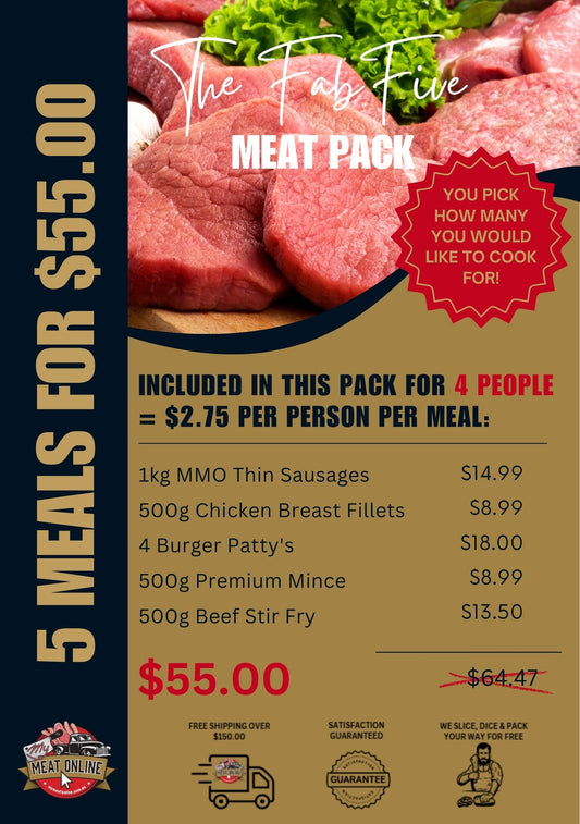 The Fab Five - Meat Pack ($11 per meal)