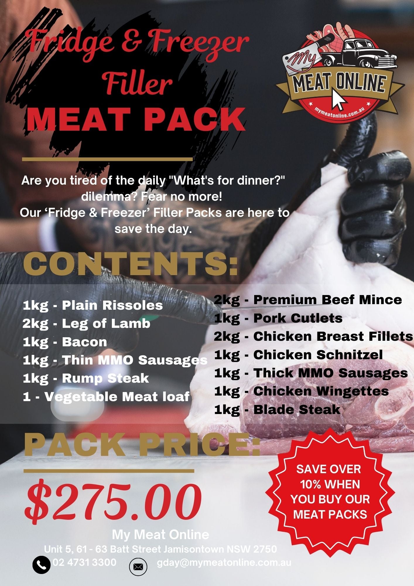 Fridge & Freezer Filler - Meat Pack (valued at over $300.00)