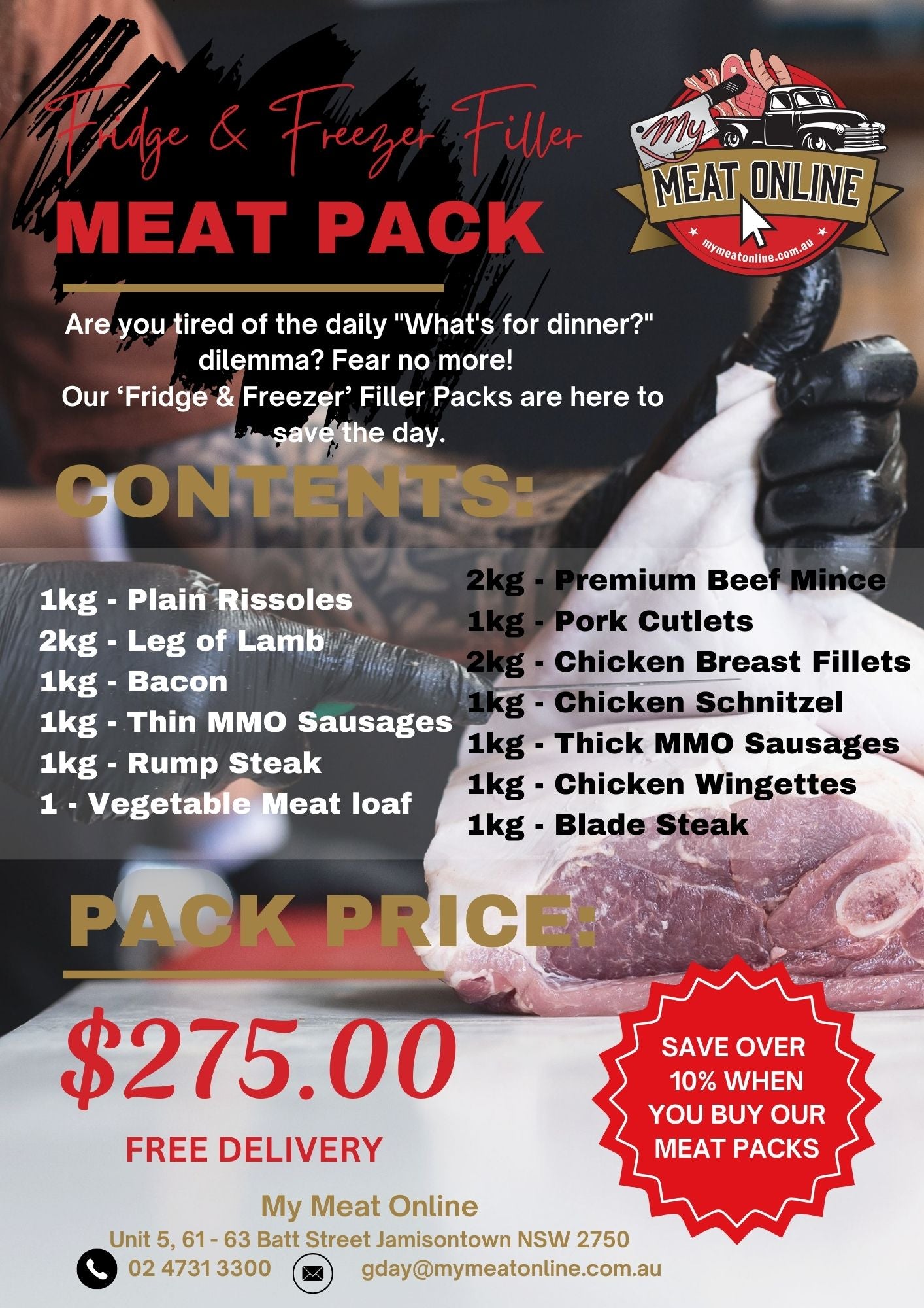 Fridge & Freezer Filler - Meat Pack (valued at over $300.00)