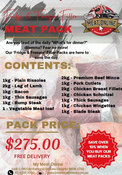Fridge & Freezer Filler - Meat Pack (valued at over $300.00)