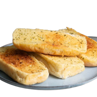 Twin pack of garlic bread on a plate