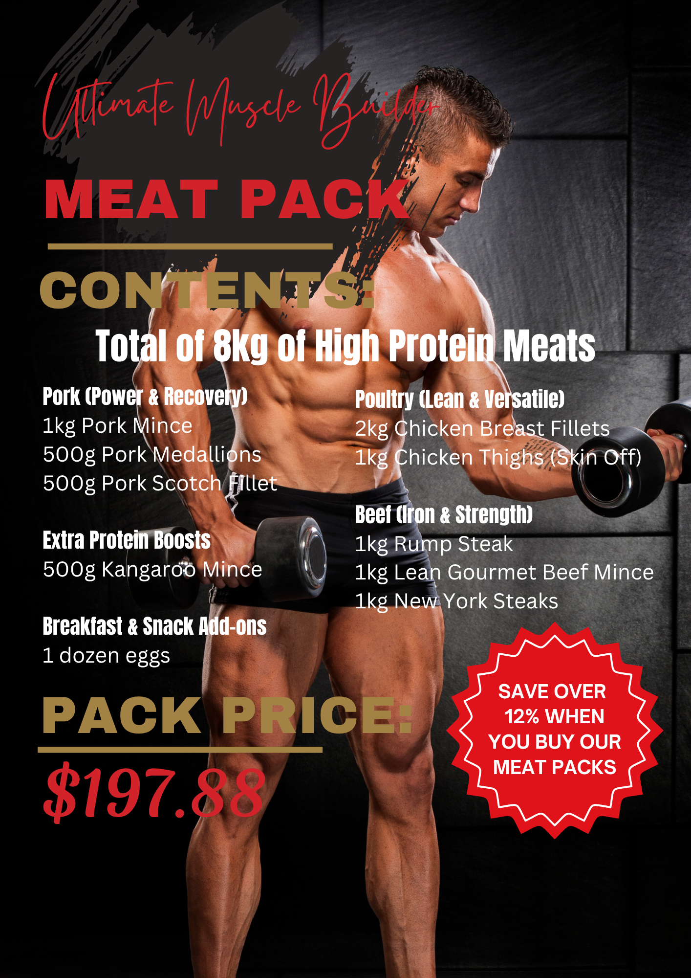 High-Protein Muscle Builder Meat Pack (Value over $220.00)