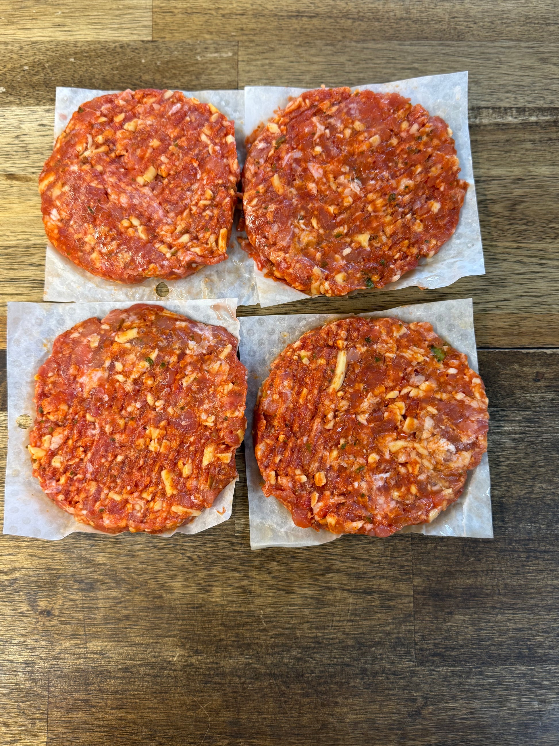 Jalapeno and Cheese Burger Patties