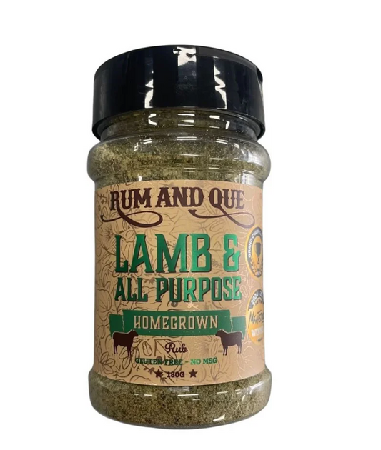 Rum and Que, Lamb & All Purpose Rub - 180 grams
