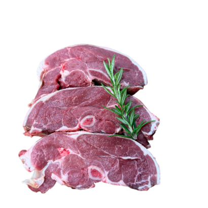 Lamb Chump Chops - 1kg, fresh cuts of 100% Australian lamb with rosemary garnish.