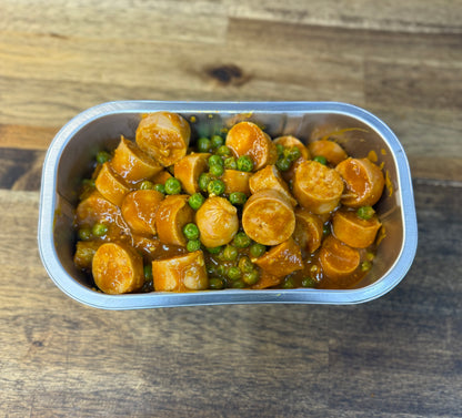 Oven Ready Curried Banger Bake