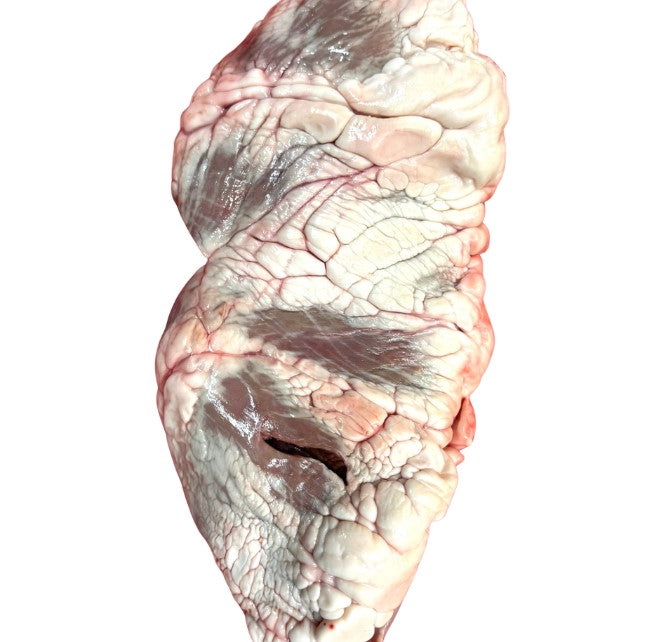 Ox Heart meat cut showcasing its rich texture and unique shape, perfect for hearty meals.