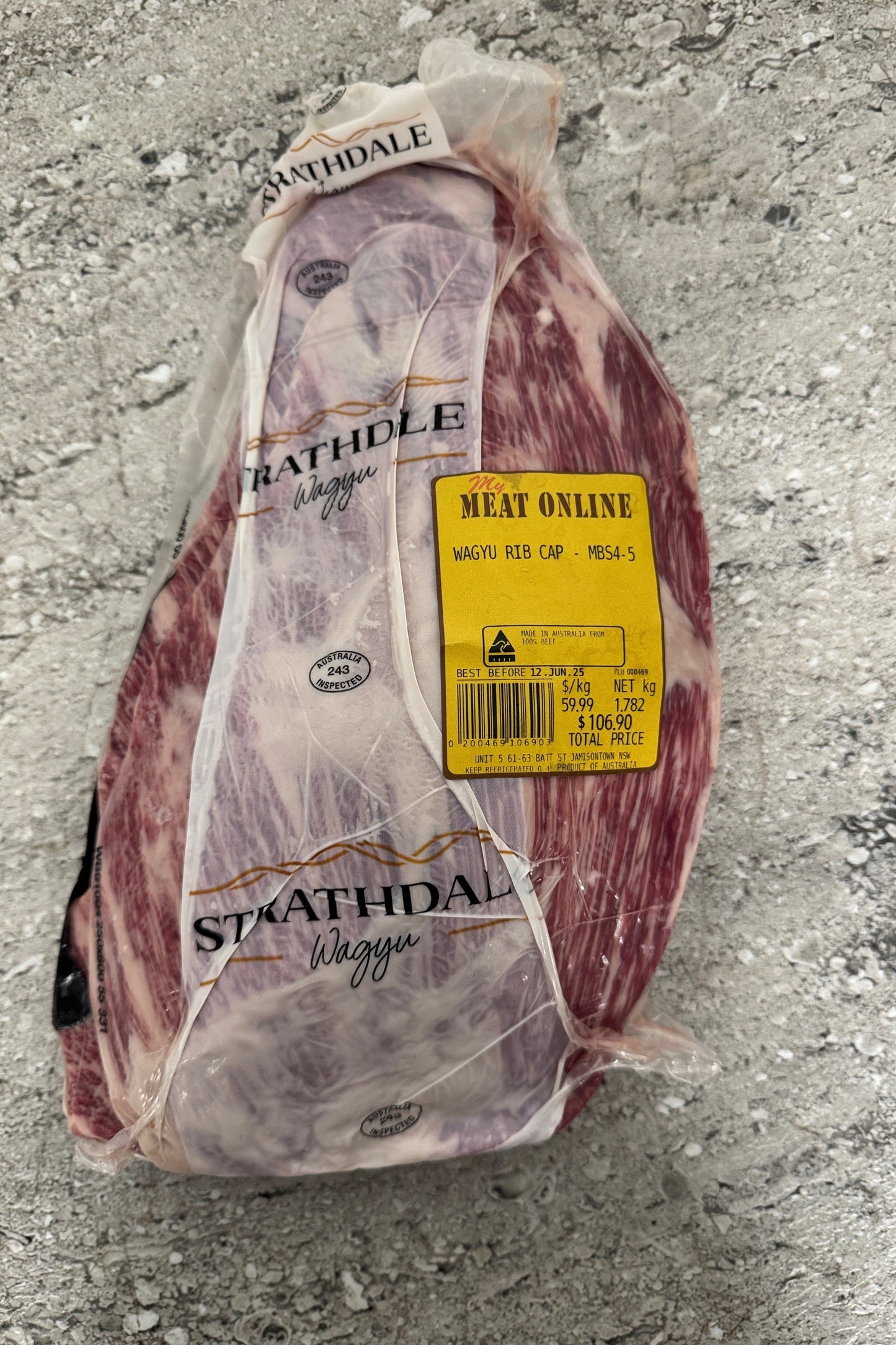 Wagyu Rib Cap, Strathdale - MSB4-5 - 1.782kg