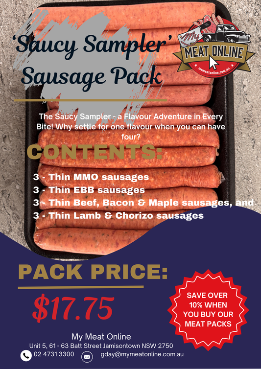 The 'Saucy Sampler' Sausage Pack - 1kg (10% off)