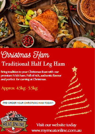 CHRISTMAS PREORDER:  Traditional Half Leg Ham - Bone In
