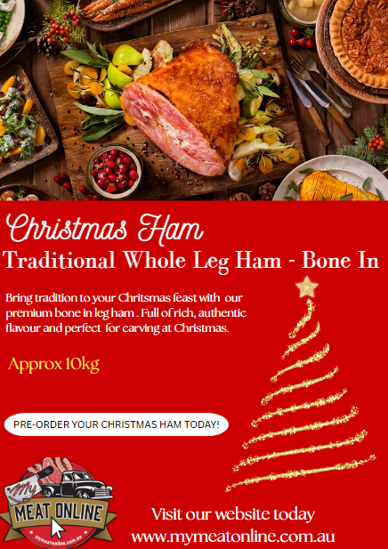 CHRISTMAS PREORDER:  Traditional Ham Whole Leg - Bone In