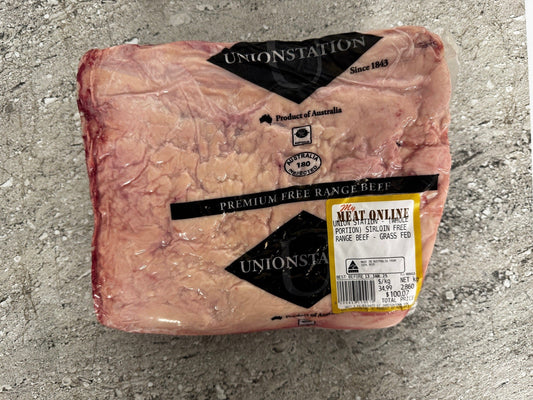 Union Station - (whole portion) Sirloin Free Range Beef - Grass Fed - 2.860kg