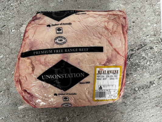 Union Station - (whole portion) Sirloin Free Range Beef - Grass Fed - 3.130kg